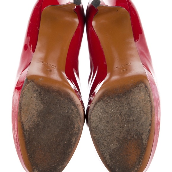 Gucci Red Patent Leather Heels - Picture 2 of 5